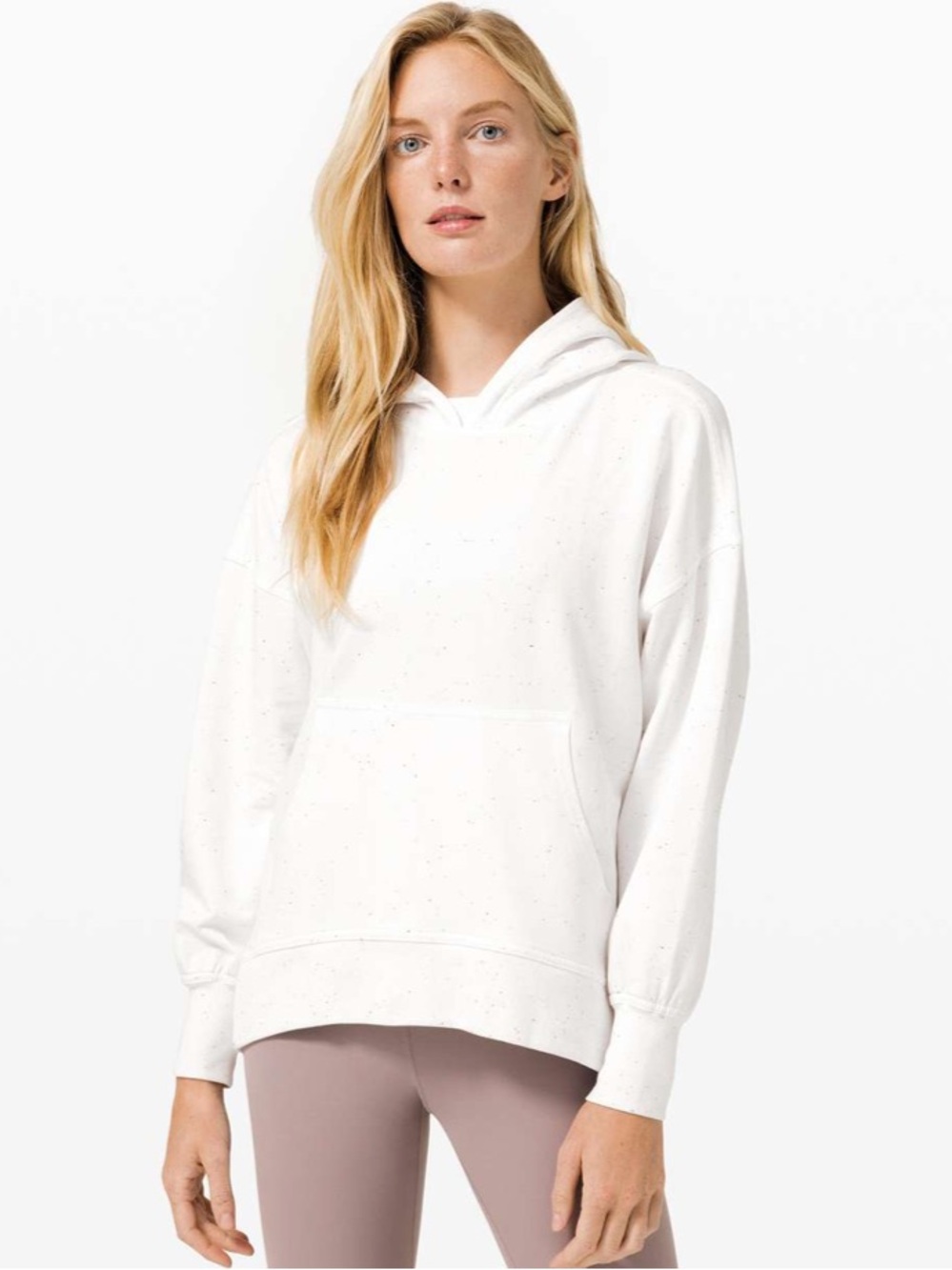 Lululemon LA Back in Action Hoodie
White speckled/ confetti